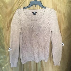 Beige knitted sweater